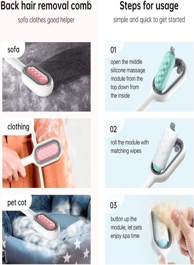 XIBO 3 IN 1 Pet Cleaning Hair Removal Comb Portable Stylish Durable Pet Comb Brush, Hair Brushing Tool For Pet Hair Cleaning And Grooming Gently. - Image 5